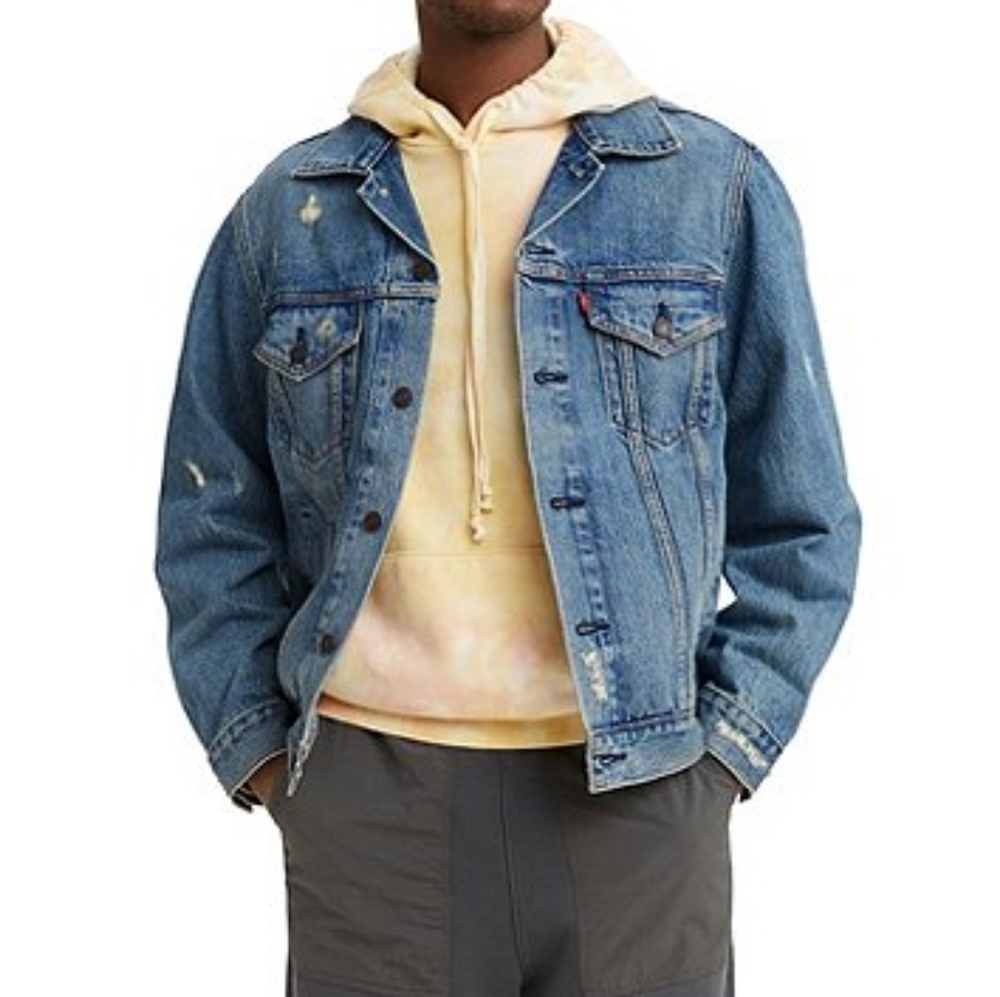 🆕️ Men's Trucker Vintage Fit Medium Wash Denim Jacket